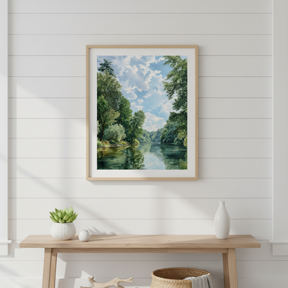 River Reflection - White Shiplap Mockup