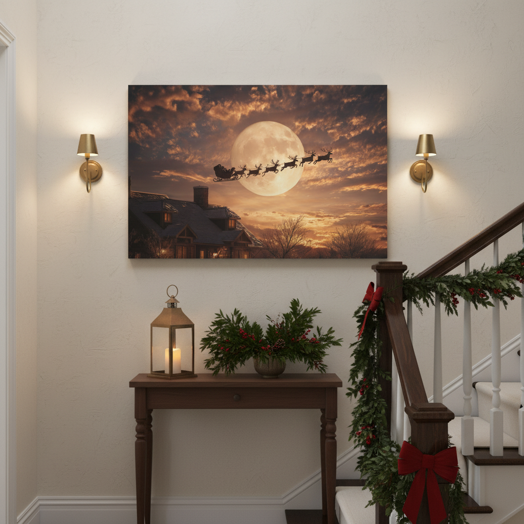 Santa's Sleigh in Hallway