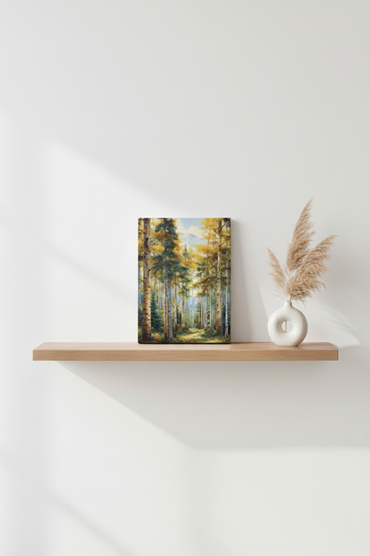 Small Aspen Forest Canvas - Minimal Display