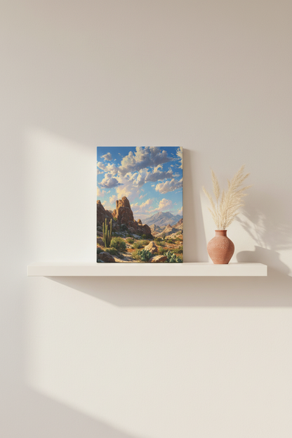 Small Desert Sunrise Canvas - Minimal Display