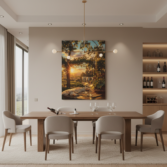 Sunset Vineyard square mockup