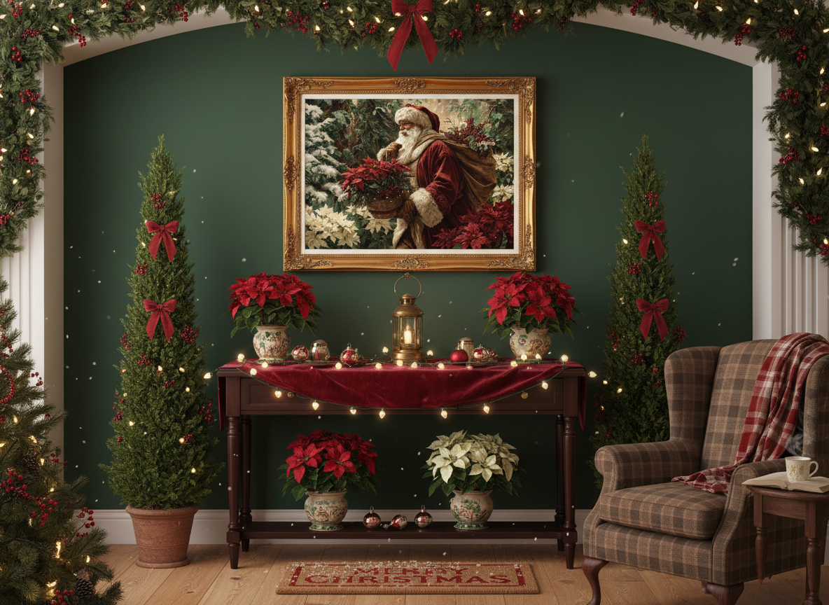 Vintage Santa - Entryway