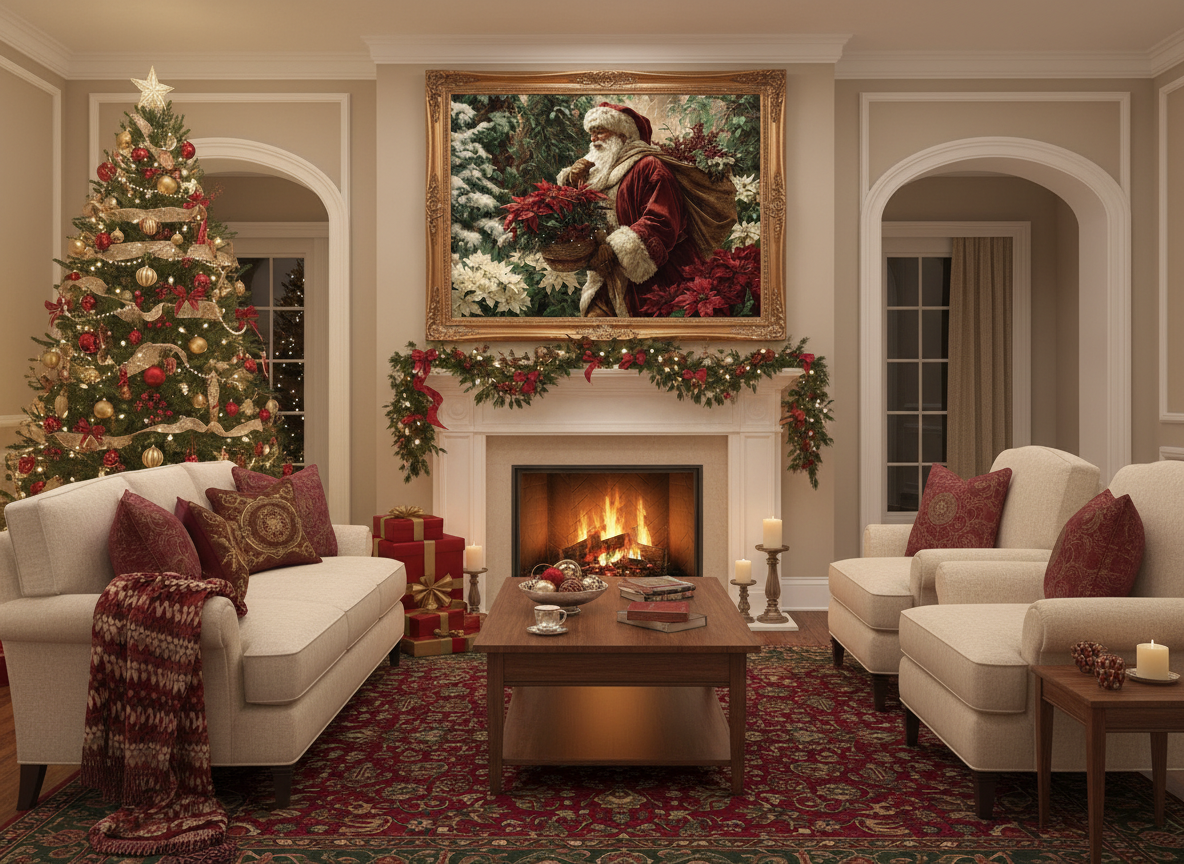 Vintage Santa - Living Room