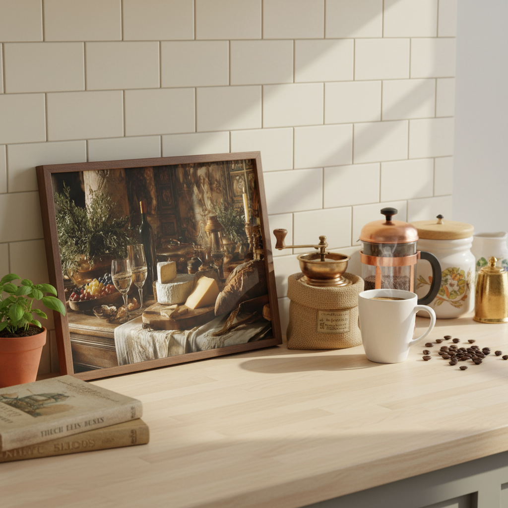 Vintage Still Life Feast Small Print